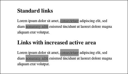 Increasing the Active Area of Links