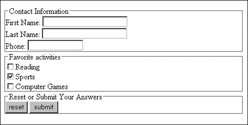 Grouping Form Fields